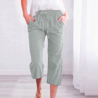 Невена | Панталон 3/4 с връзки на талията