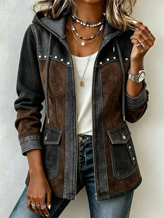 Veronique | Two-Tone Hooded Jacket