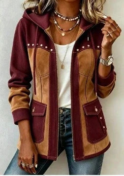 Veronique | Two-Tone Hooded Jacket