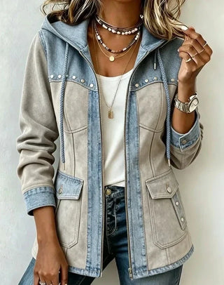 Veronique | Two-Tone Hooded Jacket