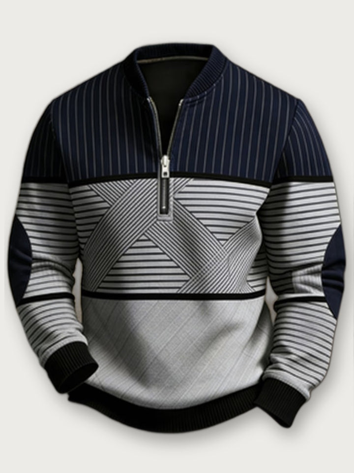 Viktor | Geometric Half-Zip Jumper