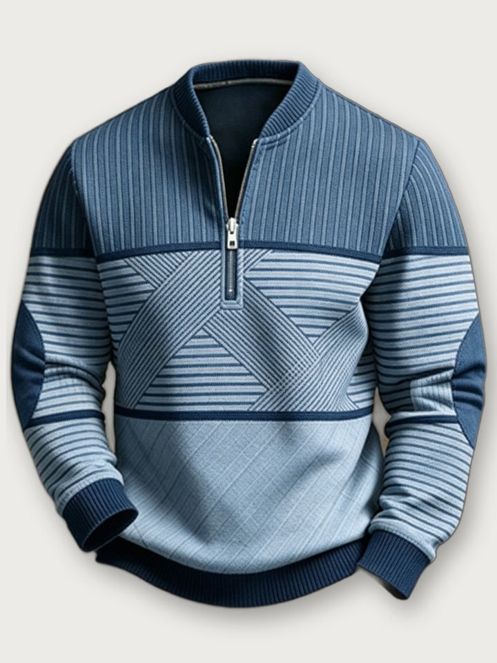 Viktor | Geometric Half-Zip Jumper