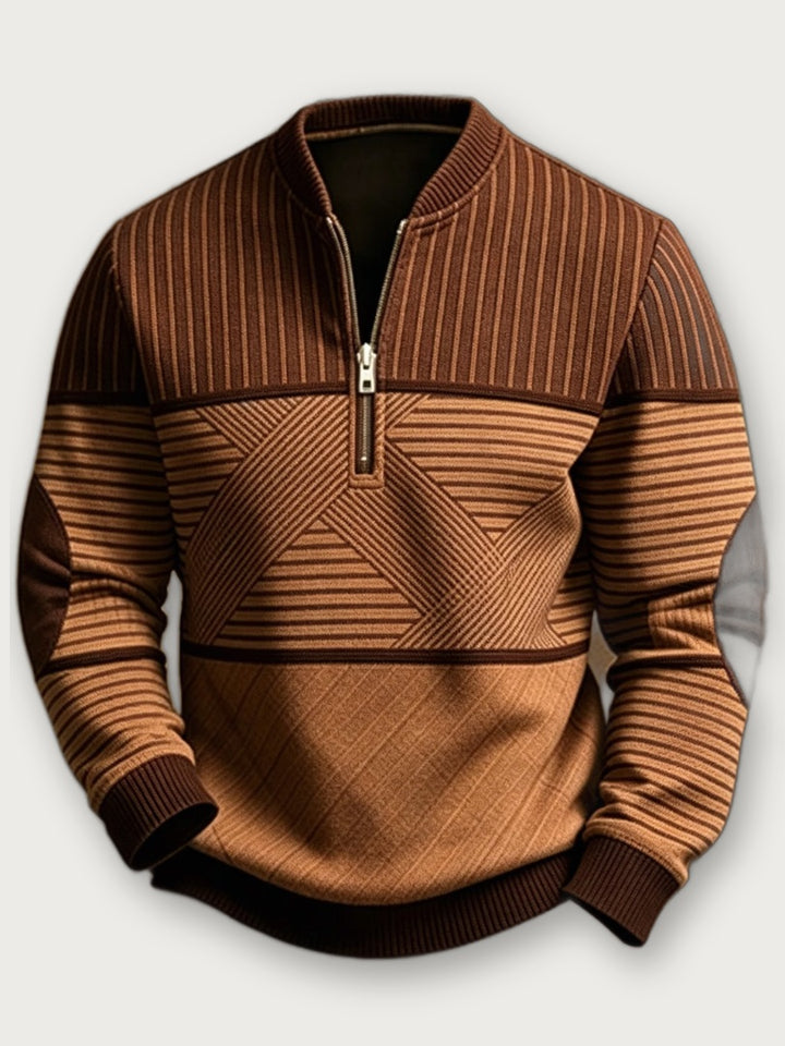 Viktor | Geometric Half-Zip Jumper