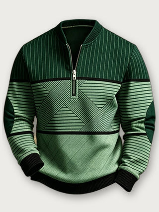 Viktor | Geometric Half-Zip Jumper