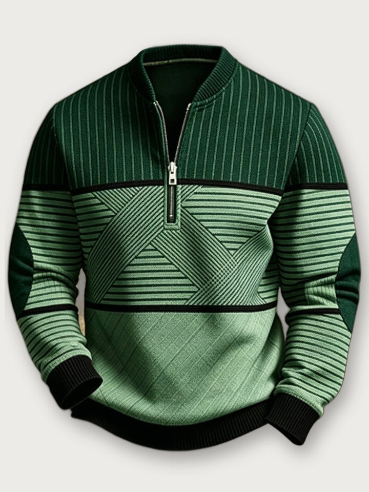 Viktor | Geometric Half-Zip Jumper