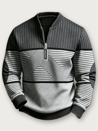 Viktor | Geometric Half-Zip Jumper