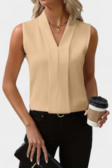 Нела | Блуза без ръкав с V-деколте