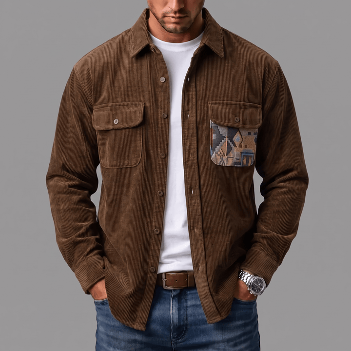 Христо | Риза от рипсено кадифе с гоблен акцент