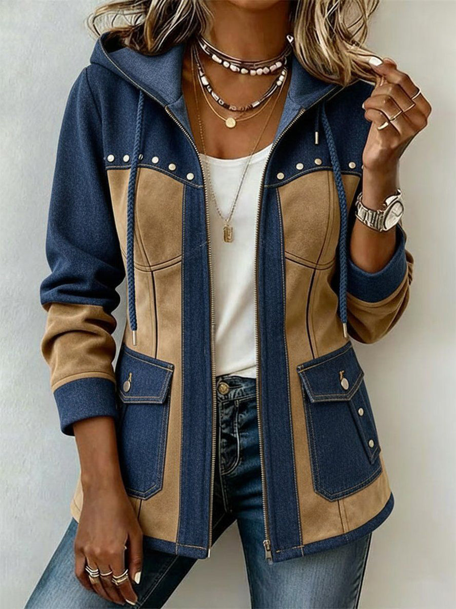 Veronique | Two-Tone Hooded Jacket