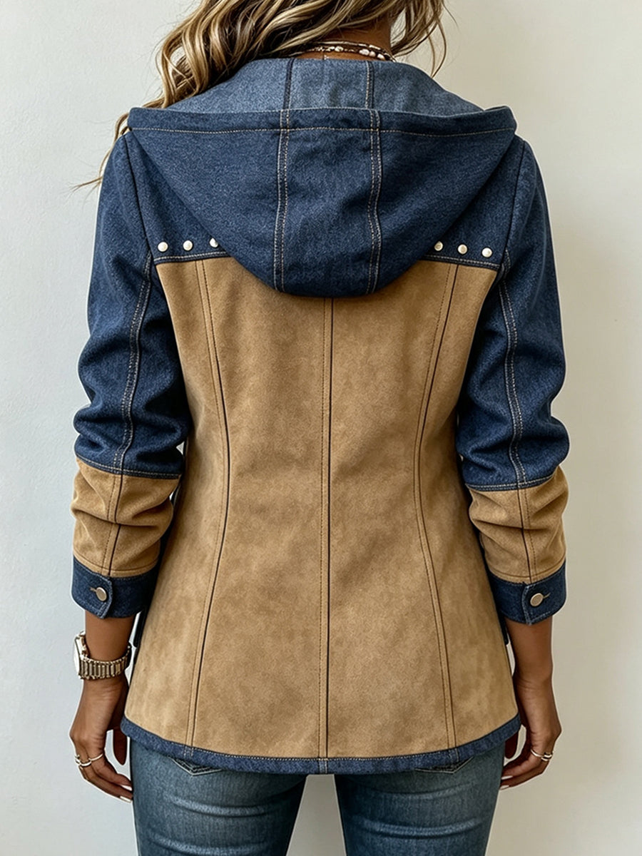 Veronique | Two-Tone Hooded Jacket