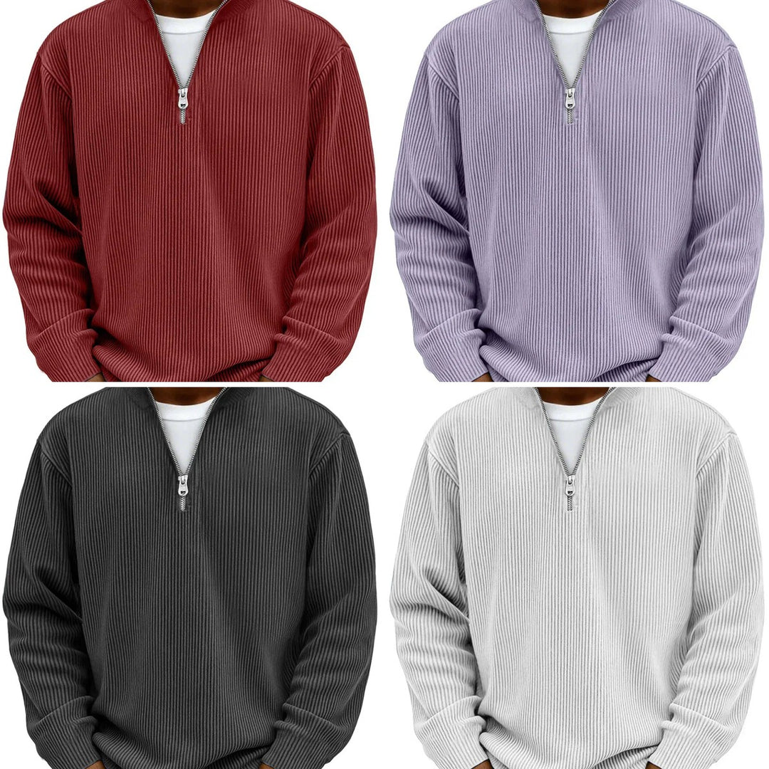 Ribbed Zip Sweater – colours