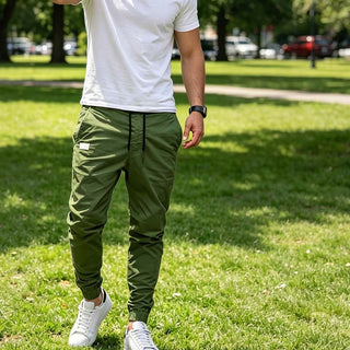 Tapered Drawstring Joggers with Deep Pockets